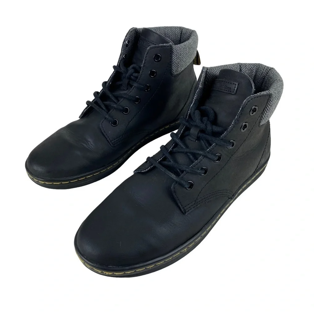 Dr Martens Black Ankle Boots Booties Women’s Size 9 Lace Up - Picture 2 of 11